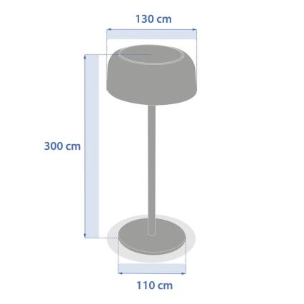 Hesperide - Lampada da tavolo solare a LED BOLTY LED/3,7V 2600 mAh IP65 beige