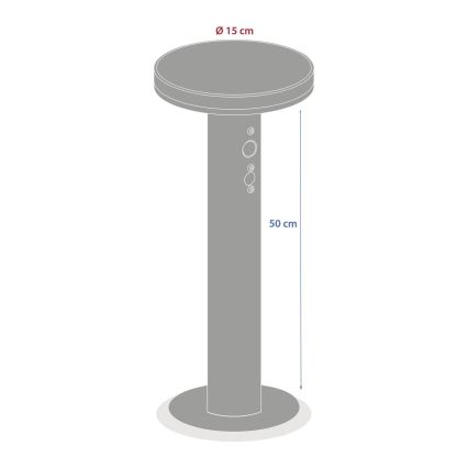 Hesperide - Lampada solare LED con sensore di movimento DETEKT LED/3,7V 2600 mAh IP65