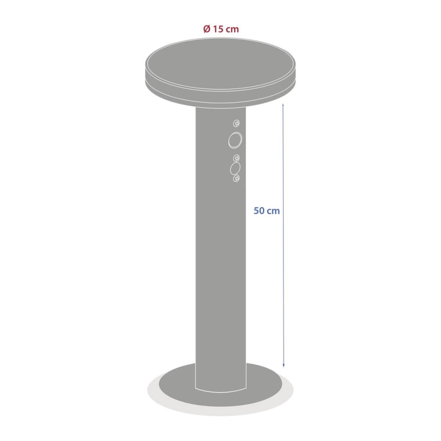 Hesperide - Lampada solare LED con sensore di movimento DETEKT LED/3,7V 2600 mAh IP65