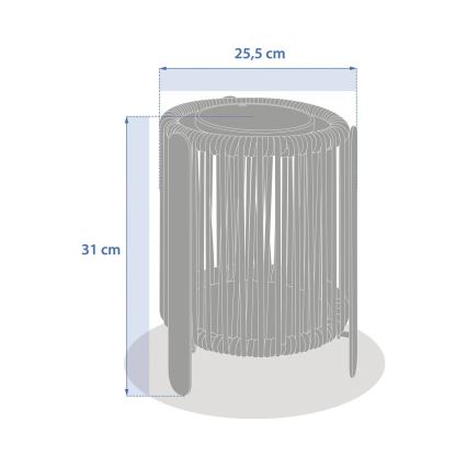 Hesperide - Lampada solare a LED LINY LED/3,7V 2600 mAh IP54 antracite