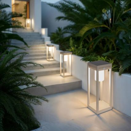 Hesperide - Lanterna solare LED con sensore di movimento e sensore crepuscolare PIKY LED/3,7V 2600 mAh 40 cm IP65 beige