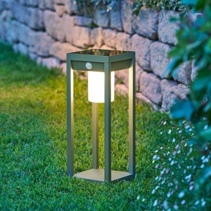 Hesperide - Lanterna solare LED con sensore di movimento PIKY LED/3,7V 2600 mAh 40 cm IP65 verde