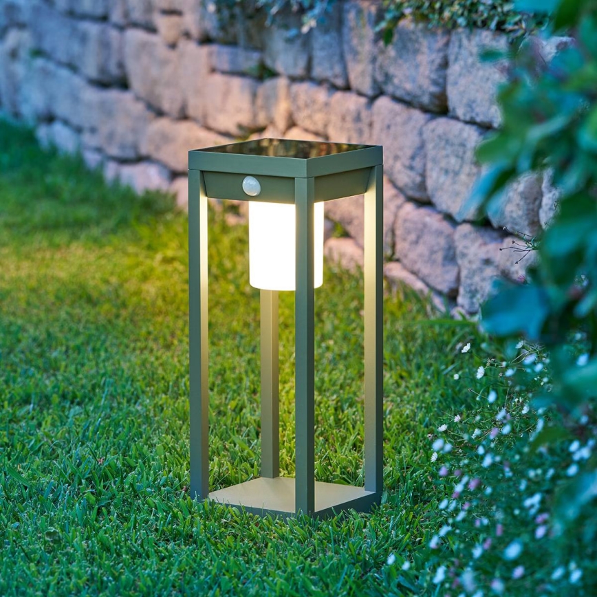 Hesperide - Lanterna solare LED con sensore di movimento PIKY LED/3,7V 2600 mAh 40 cm IP65 verde