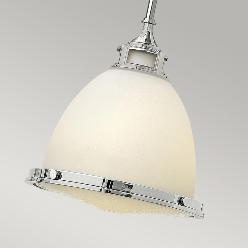 Hinkley - Lampadario a sospensione con supporto rigido AMELIA 1xE27/60W/230V cromo lucido