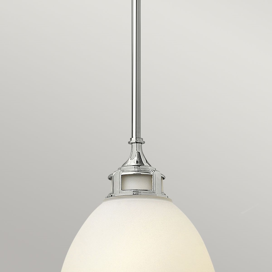 Hinkley - Lampadario a sospensione con supporto rigido AMELIA 1xE27/60W/230V cromo lucido