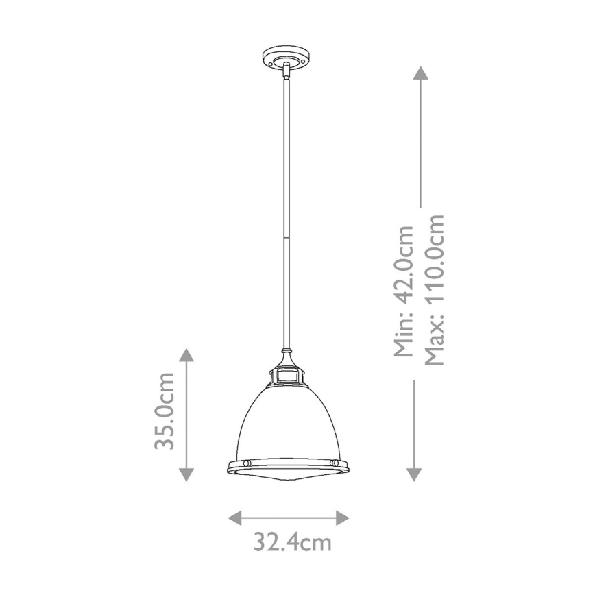 Hinkley - Lampadario a sospensione con supporto rigido AMELIA 1xE27/60W/230V bronzo