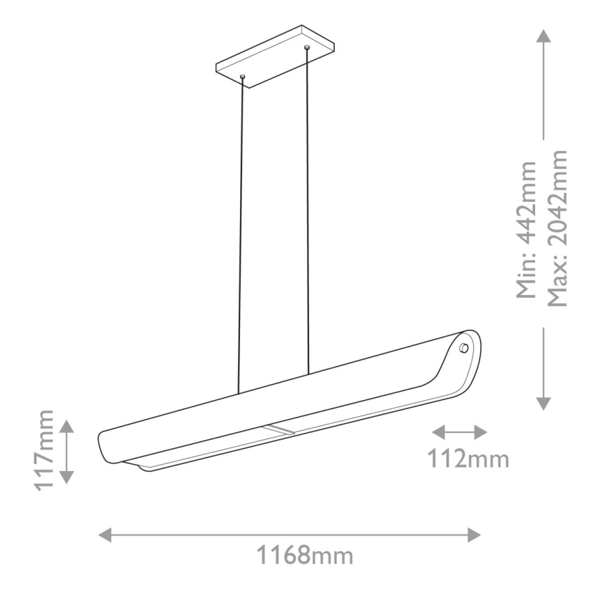 Hinkley - Lampadario LED a cavo ARCO LED/43W/230V 3000K oro