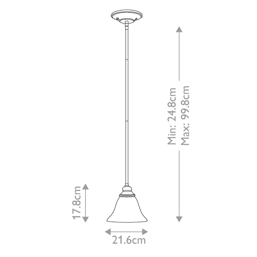 Hinkley - Lampadario a sospensione con supporto rigido CELLO 1xE27/60W/230V