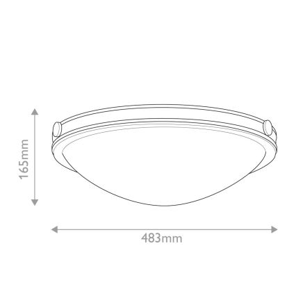 Hinkley - Plafoniera COLLIER 3xE27/40W/230V Ø 48,3 cm nero