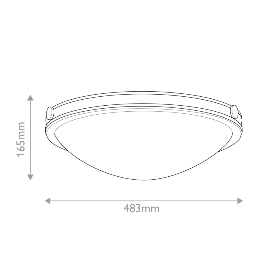 Hinkley - Plafoniera COLLIER 3xE27/40W/230V Ø 48,3 cm nero