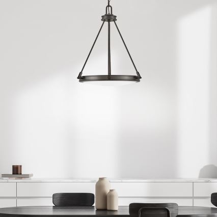 Hinkley - Lampadario a catena COLLIER 4xE14/40W/230V Ø 54,3 cm nero