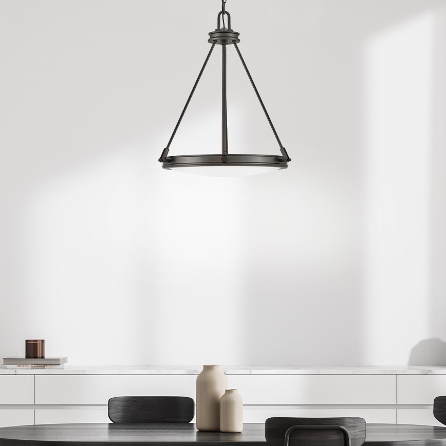 Hinkley - Lampadario a catena COLLIER 4xE14/40W/230V Ø 54,3 cm nero