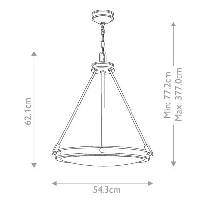 Hinkley - Lampadario a catena COLLIER 4xE14/40W/230V Ø 54,3 cm nero