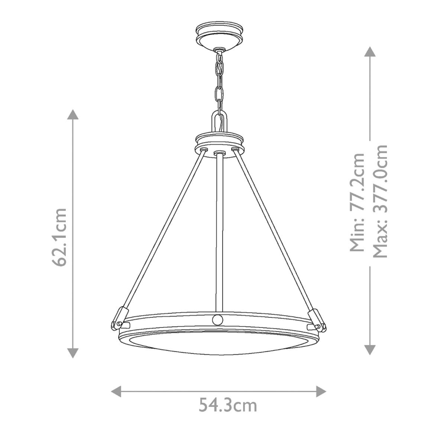 Hinkley - Lampadario a catena COLLIER 4xE14/40W/230V Ø 54,3 cm nero