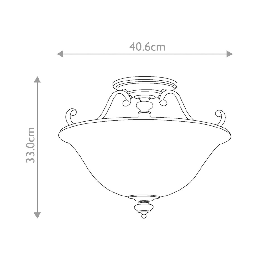 Hinkley - Lampadario a plafone DUNHILL 2xE27/100W/230V