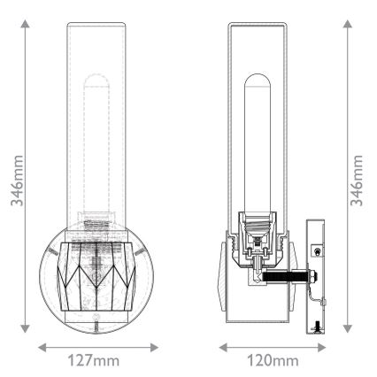 Hinkley - Applique da bagno ELLISON 1xE27/40W/230V IP44 oro