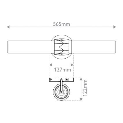 Hinkley - Applique da parete per bagno ELLISON 2xE27/40W/230V IP44 nero