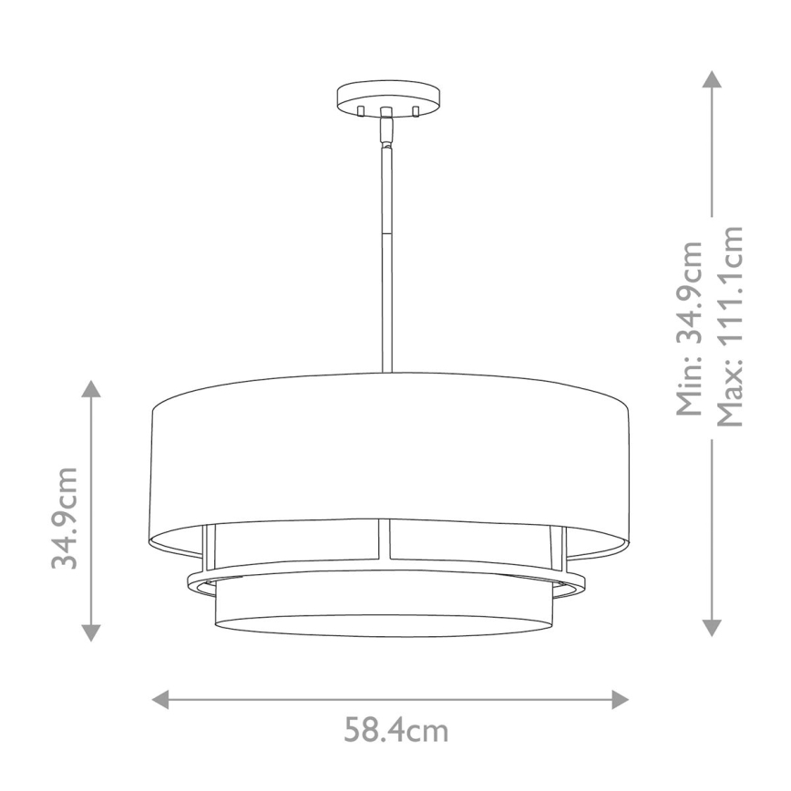 Hinkley - Lampadario a sospensione con supporto rigido GRAHAM 4xE14/40W/230V