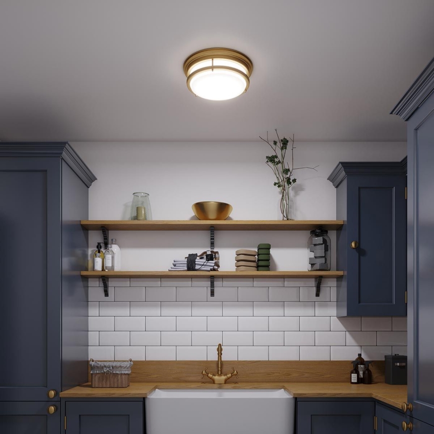 Hinkley - Plafoniera da bagno HADLEY 3xE27/40W/230V IP44 dorata