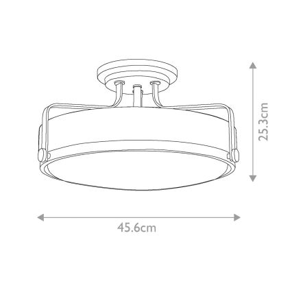 Hinkley - Lampadario a plafone HARPER 3xE27/60W/230V cromo lucido