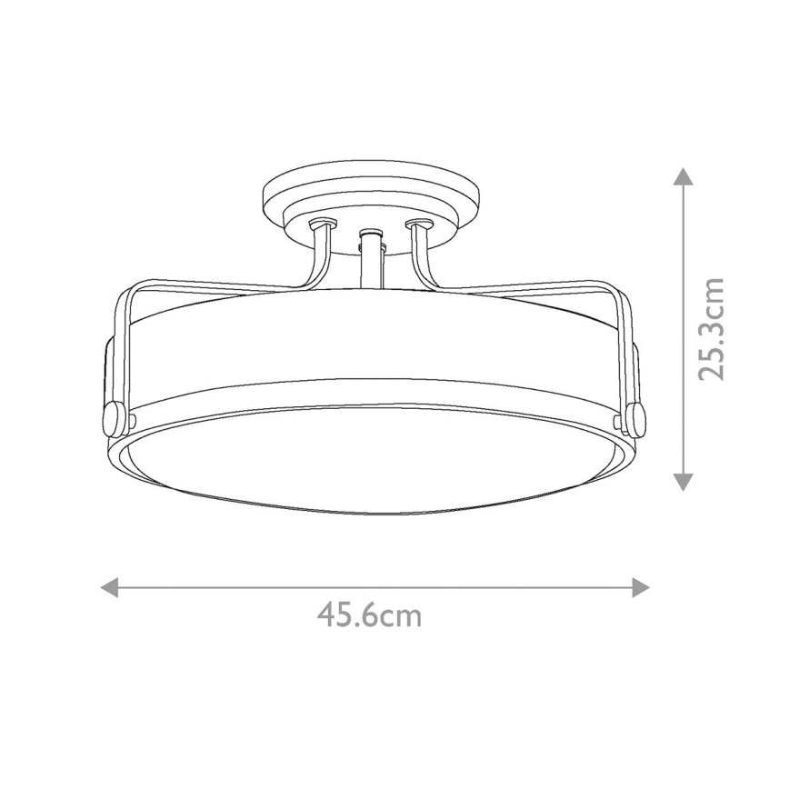 Hinkley - Lampadario a plafone HARPER 3xE27/60W/230V cromo lucido