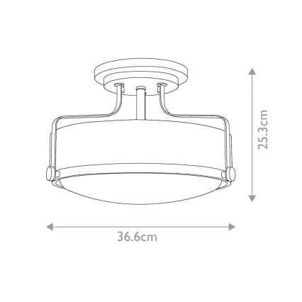 Hinkley - Lampadario a plafone HARPER 3xE27/60W/230V, cromo lucido