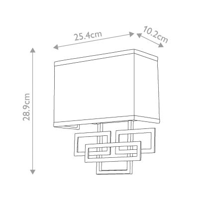 Hinkley - Applique da parete LANZA 2xE14/40W/230V, finitura bronzo