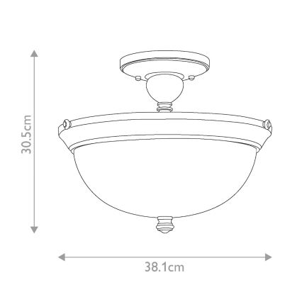 Hinkley - Lampadario a plafone MAYFLOWER 3xE27/60W/230V