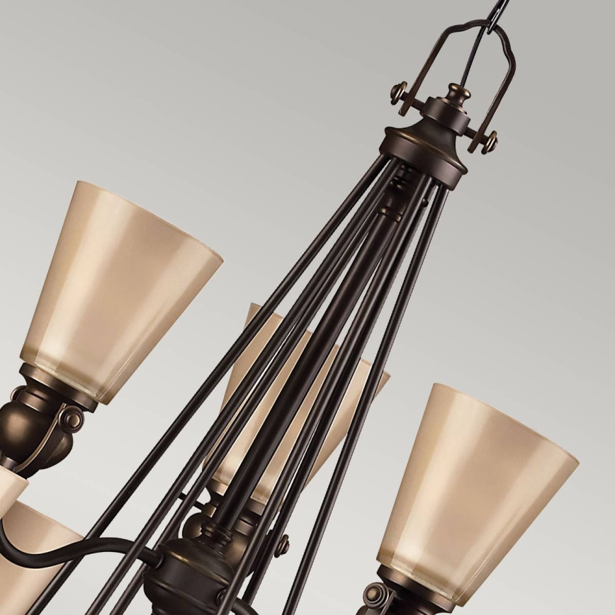 Hinkley - Lampadario a sospensione con catena MAYFLOWER 9xE27/60W/230V