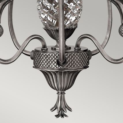 Hinkley - Lampadario a sospensione con catena PLANTATION 4xE14/40W/230V argento