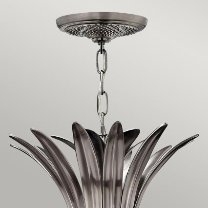 Hinkley - Lampadario a sospensione con catena PLANTATION 4xE14/40W/230V argento