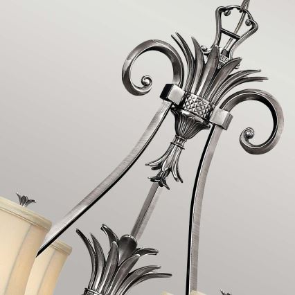 Hinkley - Lampadario a sospensione con catena PLANTATION 7xE14/40W/230V argento