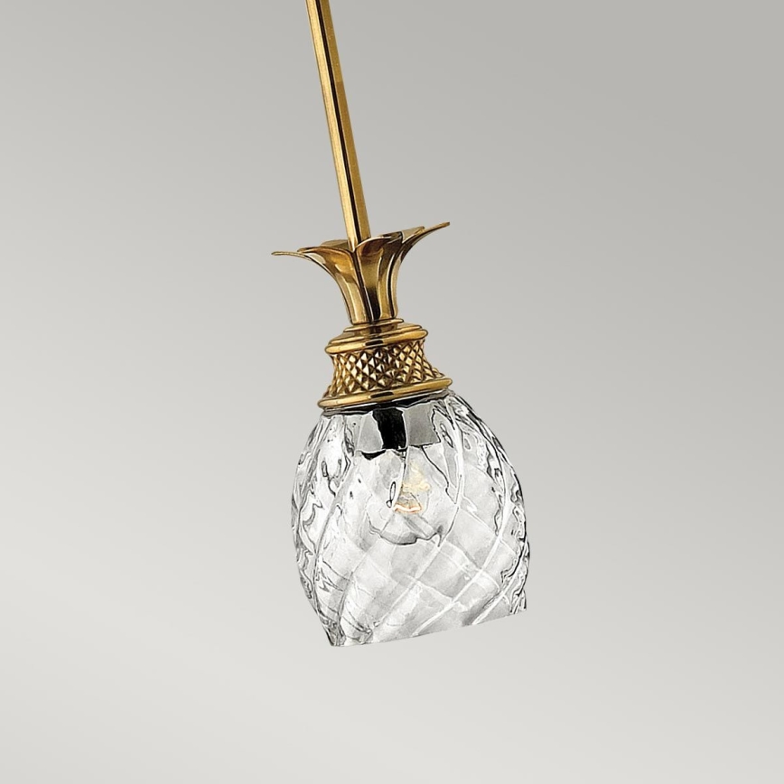 Hinkley - Lampadario a sospensione con supporto rigido PLANTATION 1xE27/60W/230V oro