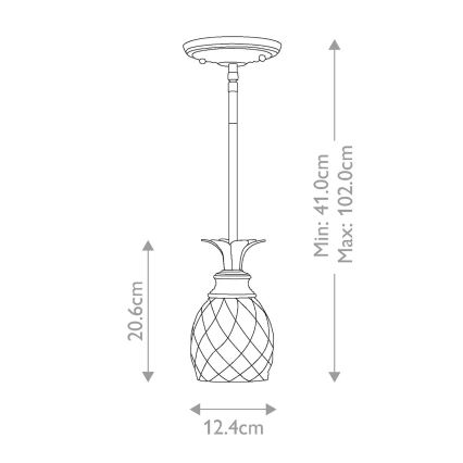 Hinkley - Lampadario a sospensione con supporto rigido PLANTATION 1xE27/60W/230V oro