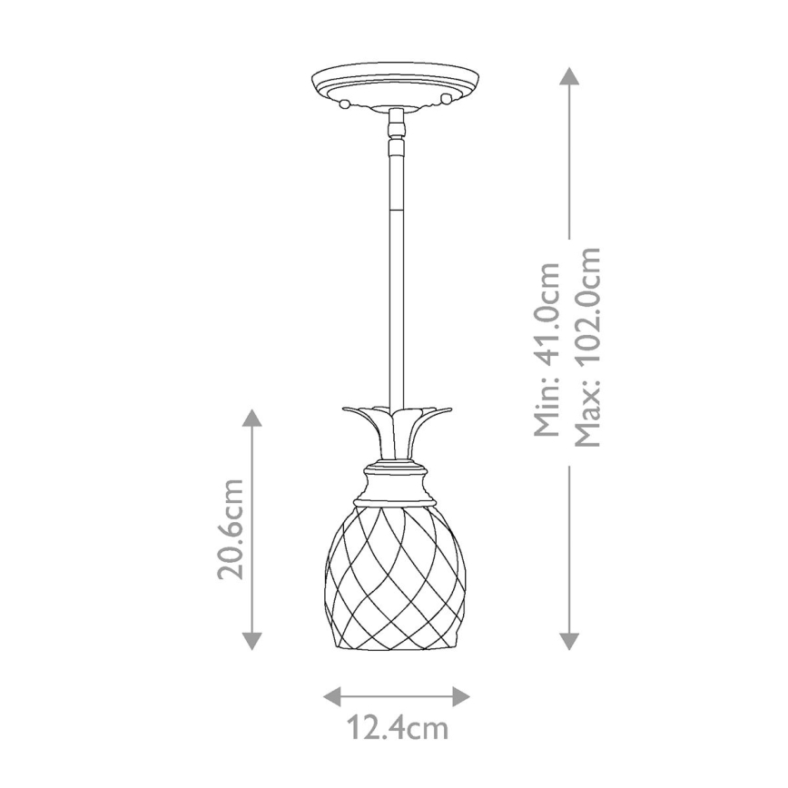 Hinkley - Lampadario a sospensione con supporto rigido PLANTATION 1xE27/60W/230V oro