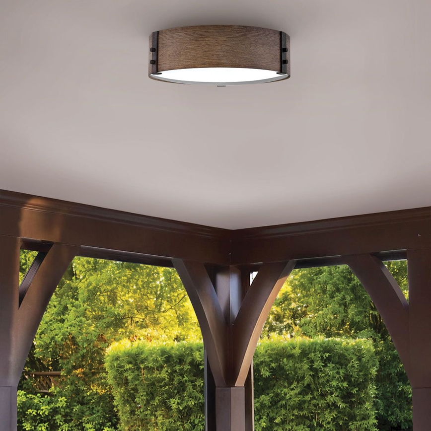 Hinkley - Plafoniera SAWYER 3xE14/40W/230V diametro 38 cm sequoia/marrone