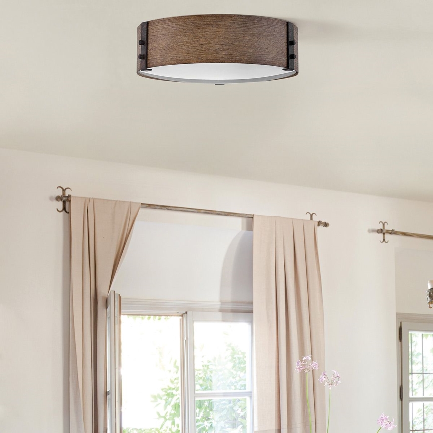 Hinkley - Plafoniera SAWYER 3xE14/40W/230V diametro 38 cm sequoia/marrone
