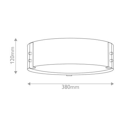 Hinkley - Plafoniera SAWYER 3xE14/40W/230V diametro 38 cm sequoia/marrone