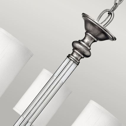 Hinkley - Lampadario a catena SUSSEX 5xE14/40W/230V cromo opaco