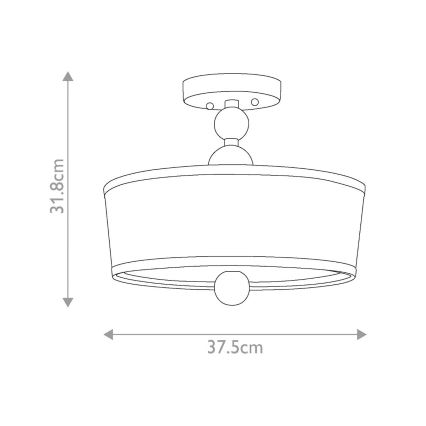 Hinkley - Lampadario a montaggio superficiale ZELDA 3xE27/60W/230V cromo lucido
