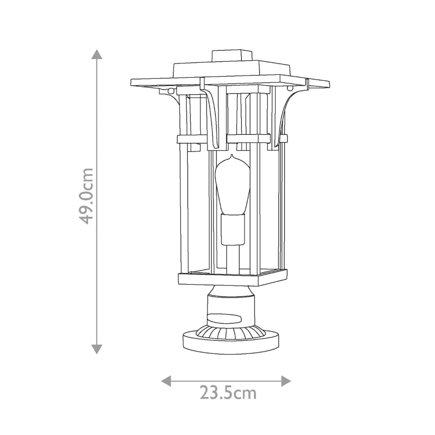 Hinkley - Lampada da esterno MANHATTAN 1xE27/100W/230V IP44 nero