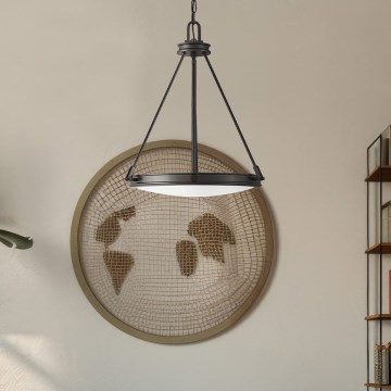 Hinkley - Lampadario a catena COLLIER 4xE14/40W/230V Ø 54,3 cm nero
