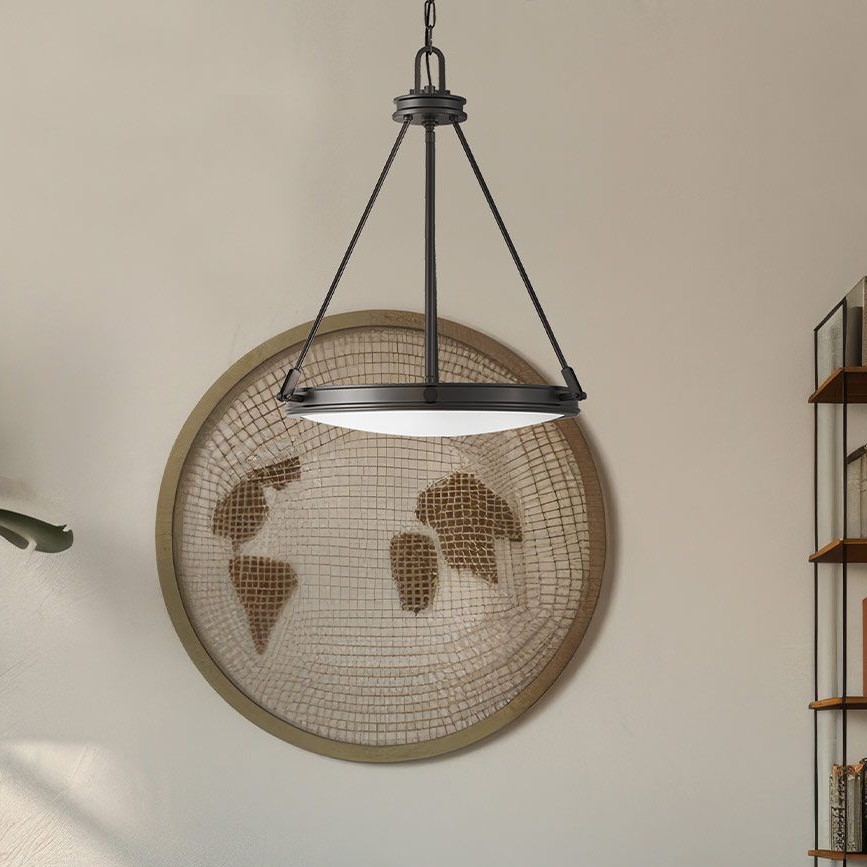 Hinkley - Lampadario a catena COLLIER 4xE14/40W/230V Ø 54,3 cm nero