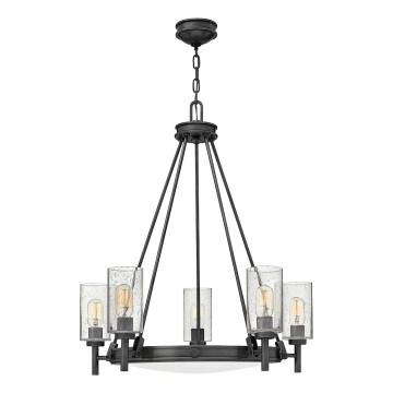 Hinkley - Lampadario a catena COLLIER 5xE27/40W/230V Ø 68,5 cm nero