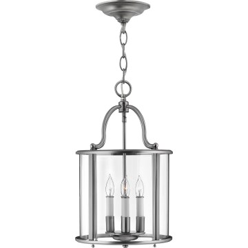 Hinkley - Lampadario a catena GENTRY 4xE14/60W/230V cromo opaco