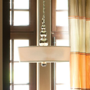 Hinkley - Lampadario a catena ZELDA 3xE27/60W/230V cromo lucido