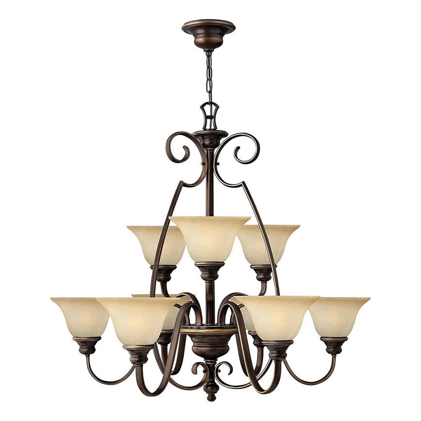 Hinkley - Lampadario a sospensione con catena CELLO 9xE27/60W/230V