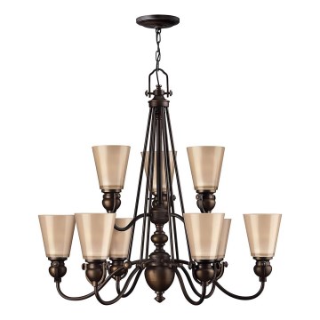 Hinkley - Lampadario a sospensione con catena MAYFLOWER 9xE27/60W/230V