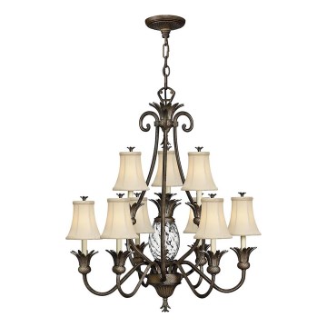 Hinkley - Lampadario a sospensione con catena PLANTATION 10xE14/40W/230V bronzo