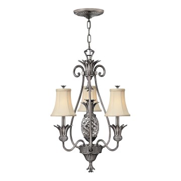 Hinkley - Lampadario a sospensione con catena PLANTATION 4xE14/40W/230V argento
